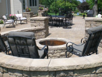 Paver fire pits accent your paver patios